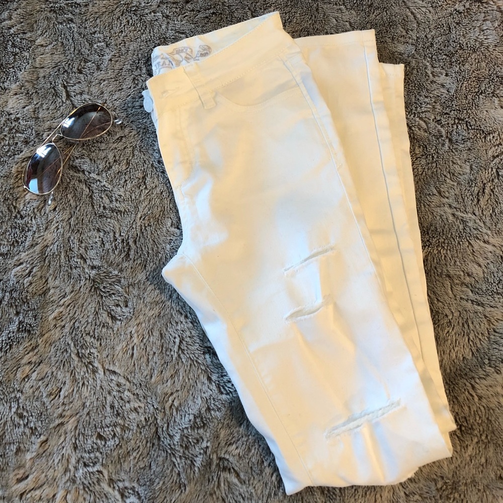 white skinny jeans
